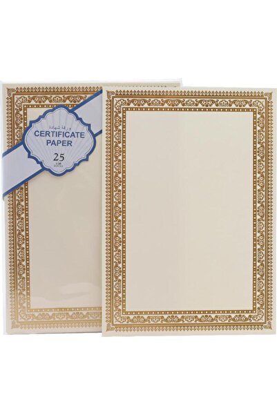 Roco Certificate Paper A4 Parchment Beige/Green