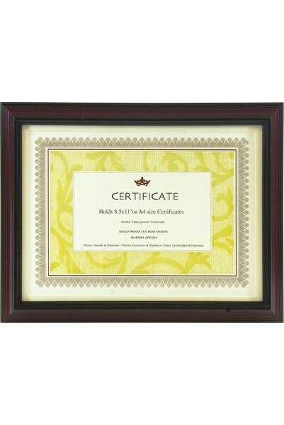 Roco Certificate Frame A4/Letter Wooden Frame Mahogany