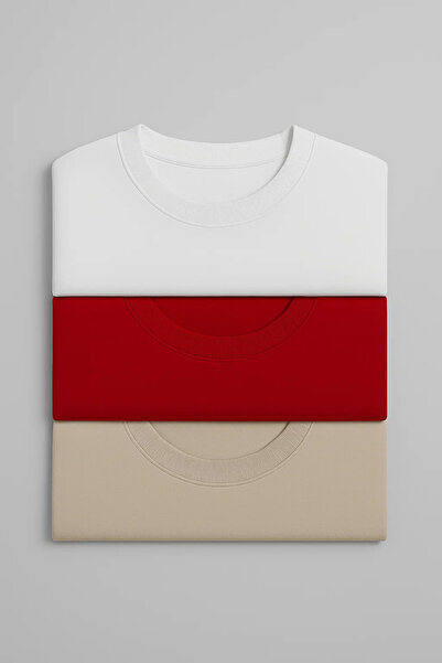 COMBİNE MİCHAİL Men's Casual Basic Crew Neck 3-Piece Sweater