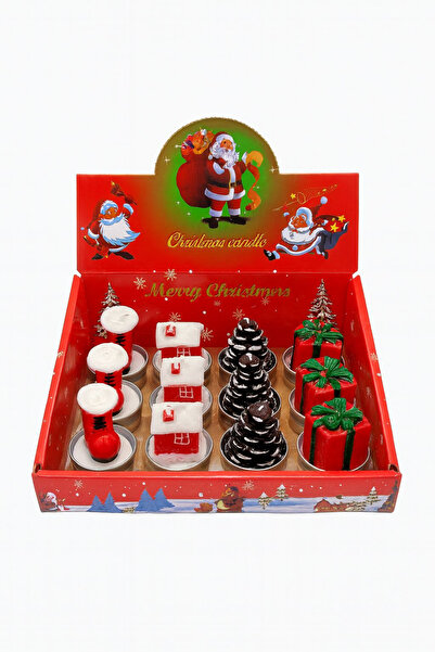 BaoBao SET DE LUMÂNĂRI DECORATIVE DE CRĂCIUN CU FIGURINE FESTIVE