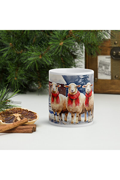 BaoBao Cană ceramică de Crăciun 330 ml (11 oz) – design festiv, durabilă