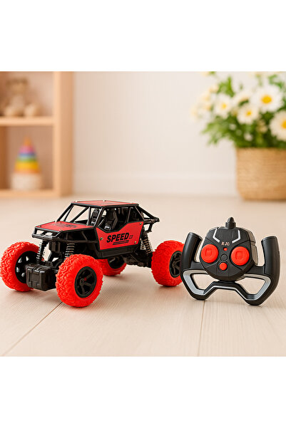 Bebelul Masinuta R/C rosie off-road scara 1:18 cu acumulator si telecomanda –...
