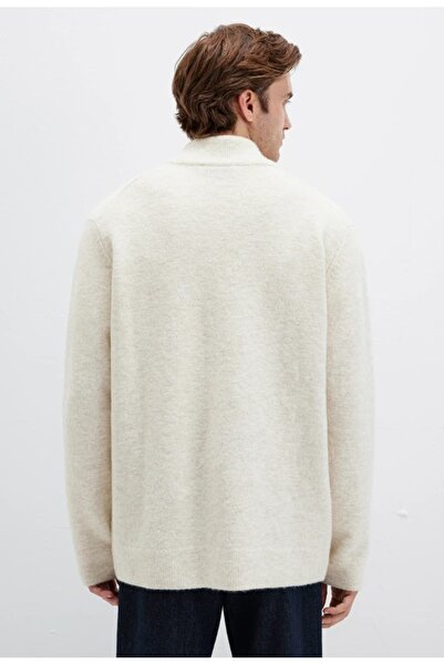 Mavi M0710380 Half Zip Pullover Half Zipper Men's Sweatshirt Beige