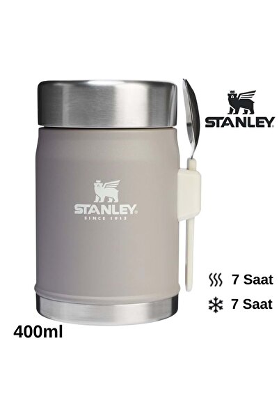 Stanley Classic Legendary Kaşıklı Yemek Termosu 0.4L Termos Kamp Matara GRİ