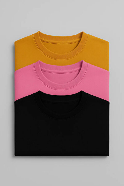 COMBİNE MİCHAİL Men's Casual Basic Crew Neck 3-Piece Sweater