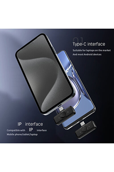 Generic Wireless Microphone With Battery & Magnetic Lavalier For Phone Recording & Live Broadcast - Q9