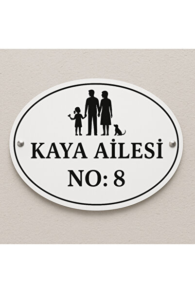 Outdoor One Kişiye Özel Pleksi Kapı İsimliği | Yazılı Pleksi Apartman & Site Tabelası 20 cm