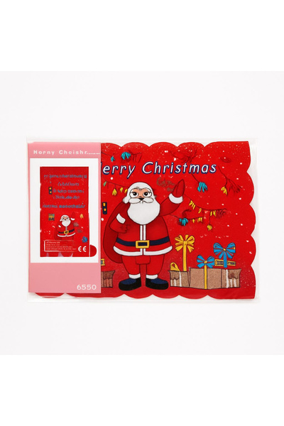 BaoBao Set față de masă de Crăciun cu Moș Crăciun – model festiv, 45x30 cm