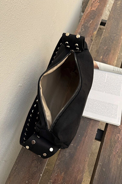 LEONAS Γυναικεία τσάντα χειρός και ώμου με λεπτομέρεια με καρφιά Lisbon ST0037