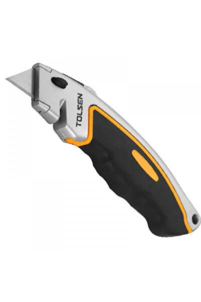 TOLSEN Utility Cutter 61x19mm With 5 Industrial Blades, Blade Material Sk5, Zinc Alloy Body