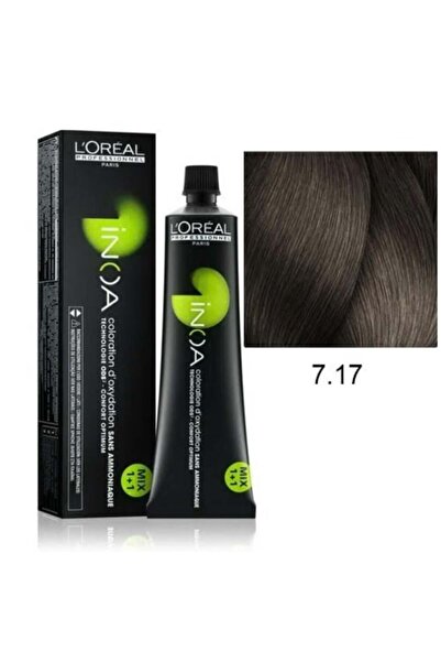 İNOA Permanent hair dye, ammonia-free, metallic ash blonde - 7.17, 60g