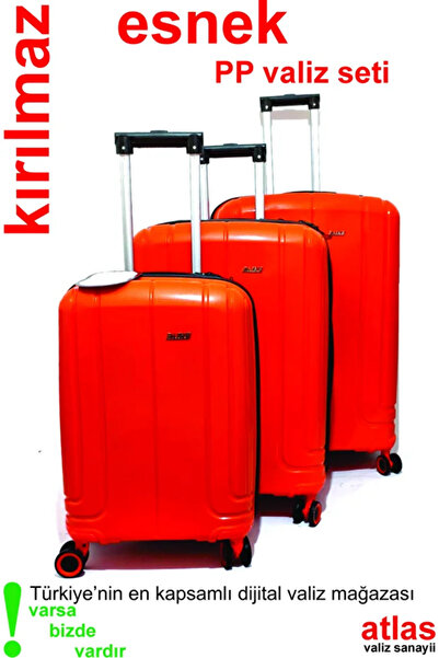 Atlas Pp Super Flexible Unbreakable Luggage Set 3 Pieces