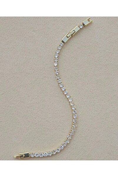 Haziran Aksesuar Su Yolu Küçük Kare Taşlı, 14K Xuping XP Damgalı, Gold Kadın ...