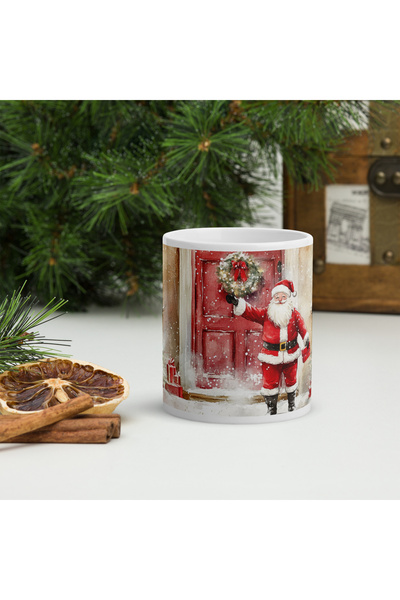 BaoBao Cană ceramică de Crăciun 330 ml (11 oz) – design festiv, durabilă