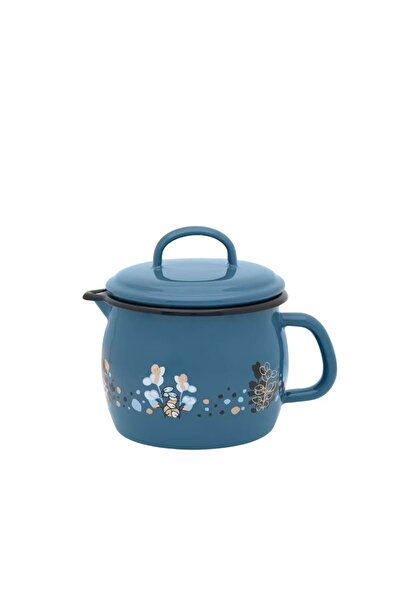 Metalac Κούπα 1,3 λίτρων με στόμιο και καπάκι Cooking Delight εμαγιέ Metalac, 12 εκ.