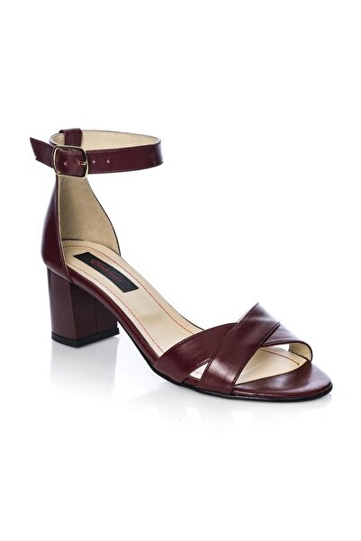 Catinca Shoes Women's genuine leather sandals – Burgundy – S 4 BO