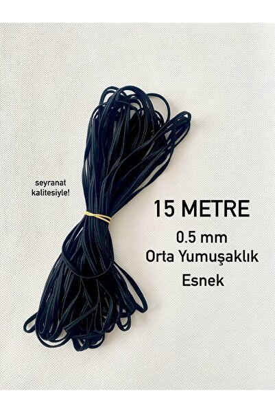 seyranat 15 metri, culoare neagră, elastic de calitate flexibilă pentru bebel...