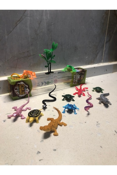 TOPROCKSTORE Vahşi Sürüngen Hayvanlar Oyuncak 13’lü Karakter Figür Set Animal Planet