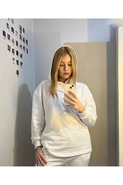 KILIÇ MODA White Sweat with Slit Detail