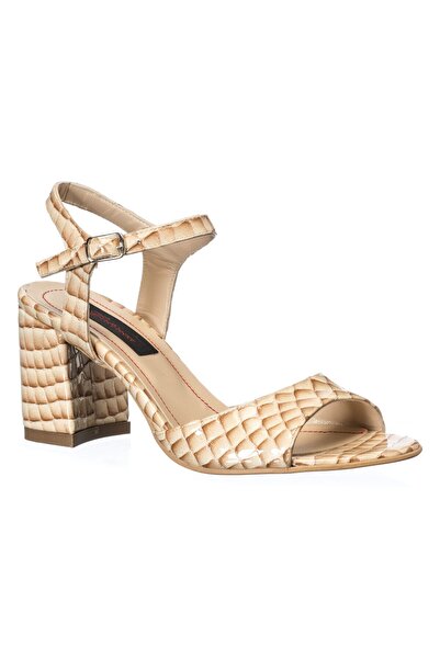 Catinca Shoes Women's genuine leather sandals – Brown Croco – S 15 MC