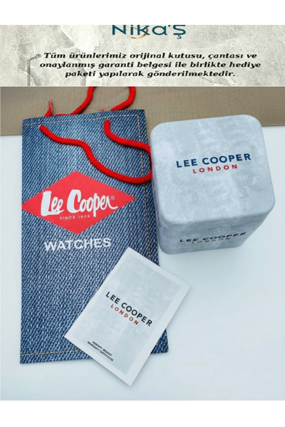 Lee Cooper Lc08259.360 Men's Wristwatch – Blue Dial, Calendar, Stainless Steel Elegance