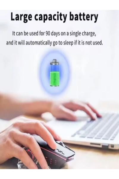 OEM Wireless Rechargeable Gaming Mouse, Bluetooth, Silent, RGB, USB E-Sports – White