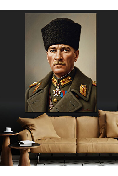 KanvasSepeti Στρατιωτικός Μουστάφα Υψηλής ποιότητας ελαιογραφία Με υφή Καμβάς...