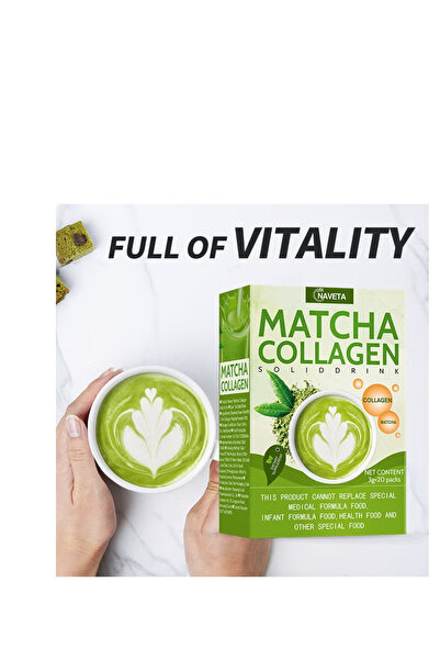 NAVETA 60g Beauty tea Matcha Flavor Green Tea Glutathione COLLAGEN Antioxidant Drink Hair & Nails