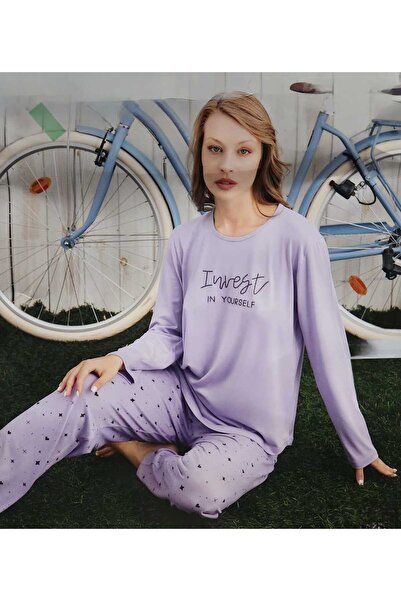 Pijamoni Σετ πιτζάμες με μακρυμάνικο ύφασμα Milan 7600