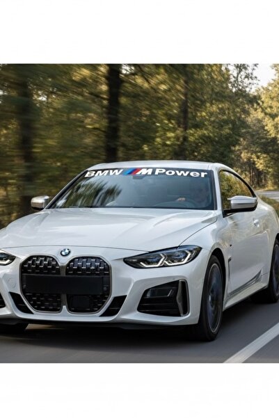 Yalıgraf Reklam Tabela ملصق زجاج أمامي لسيارة بي إم دبليو إم باور 96×10 سم