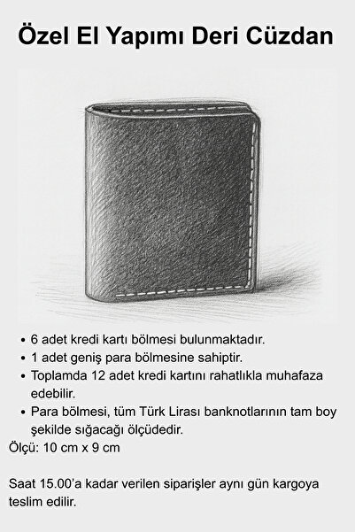 Colermi Genuine Leather Handmade Wallet – 6 Card Slots – Coin Compartment – Small Size Leather Wallet