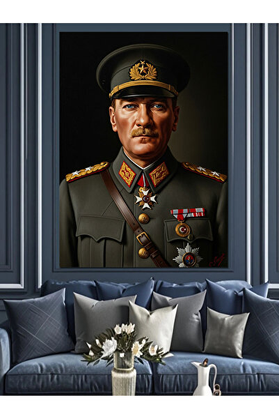 KanvasSepeti Mustafa Kemal Υψηλής ποιότητας ελαιογραφία Με υφή Καμβάς ζωγραφι...