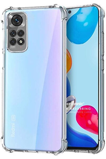 OSG Xiaomi Redmi Note 11 5g Compatible Transparent Non-Yellowing Premium Shock-Absorbing Camera Protection Framed Case