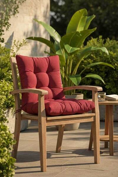 RevuBaby Candy Pofidik Arkalıklı Sandalye Minderi Özel Dikişli Bağcıklı 40x80 Cm