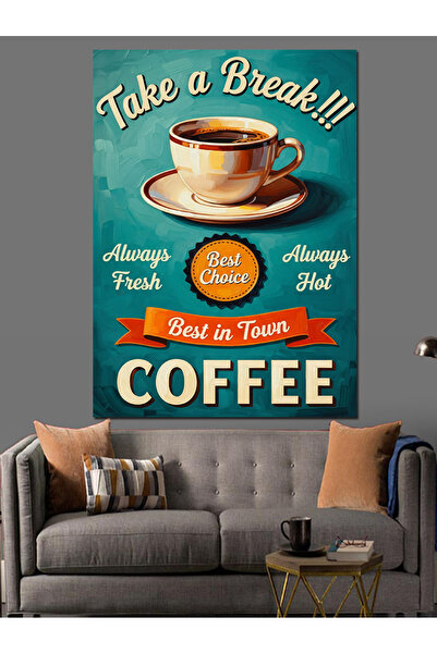 KanvasSepeti Coffee Inside Germany Pictură în ulei de înaltă calitate d textu...