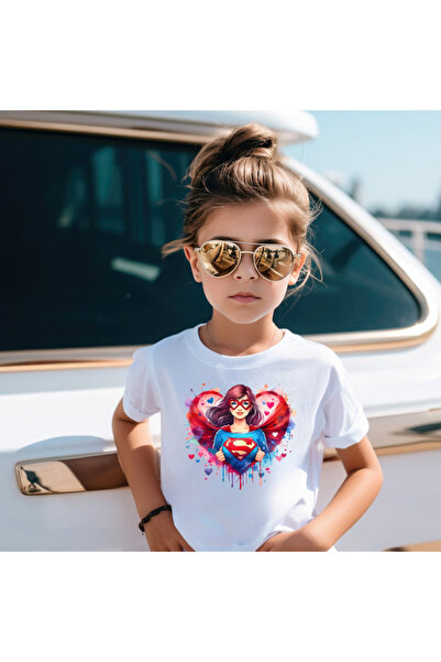 matelio Supergirl Kids T-shirt - Heroine of Hearts