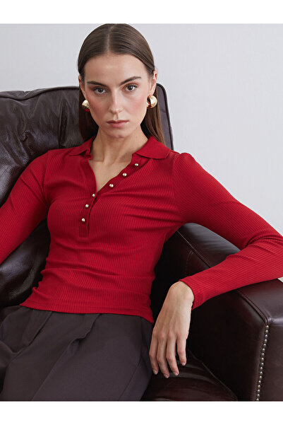 LC Waikiki Ozmarka New Season Polo Neck Modal Blend Women's T-Shirt