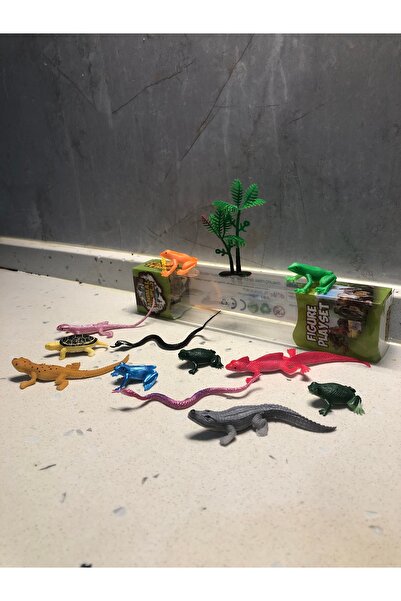TOPROCKSTORE Vahşi Sürüngen Hayvanlar Oyuncak 13’lü Karakter Figür Set Animal Planet