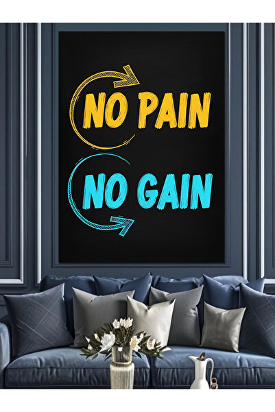 KanvasSepeti Acı None, No Gain Vopsea în ulei de înaltă calitate texturat Pân...