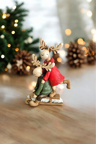 Harmoni Art Dekoratif Kızaklı Geyikler Yeniyıl Biblo