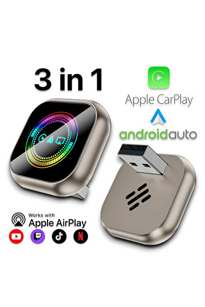 Niru Adaptor Auto Wireless 3-in-1 AirDrive Q iOS – CarPlay, Android Auto fara fir + Netflix/YouTube