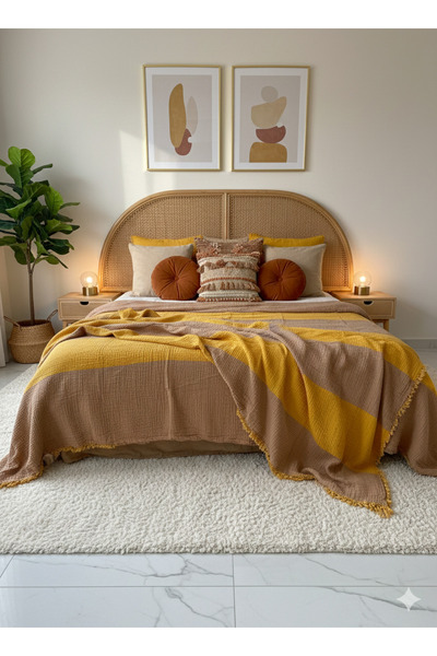 NATURAL FABRICA Bedspread Muslin