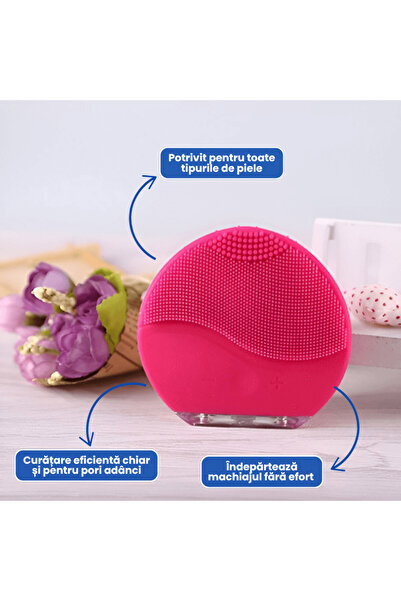 OferteTop Facial Cleansing Device With Massage, Rechargeable, Waterproof, 12 Speeds