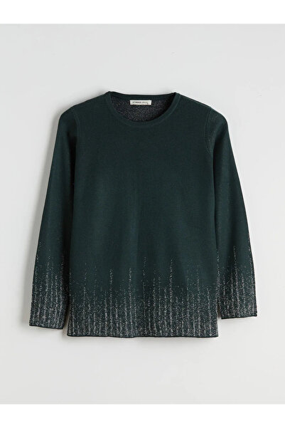 LC Waikiki Γυναικείο πλεκτό πουλόβερ με σχέδιο με λαιμόκοψη