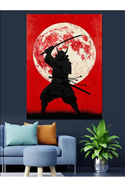 KanvasSepeti Κόκκινη Πανσέληνος Υψηλής ποιότητας ελαιογραφία Με υφή Καμβάς Κα...