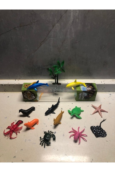 TOPROCKSTORE Deniz Hayvanları Oyuncak 13’lü Karakter Figür Set Animal Planet