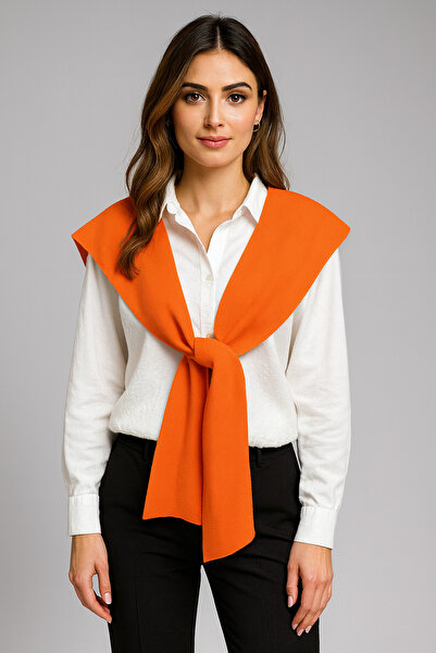 Sebir Moda Single Color Knitwear Acrylic Daily Office Shawl