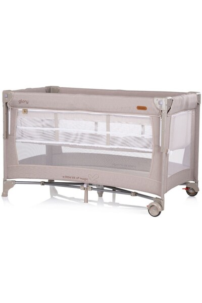 Chipolino Glory Tiramisu Folding Crib with Sliding Side and Level for Newborns