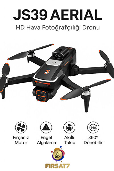 Fırsat7 JS39 4K UHD HD 3 KAMERALI DRONE HAVA FOTOĞRAFÇILIĞI DRONE FIRÇASIZ EN...
