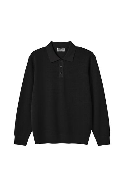 Giordano Men’s Textured Stitch Polo Neck Relaxed Fit Sweater